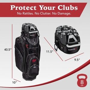 Founders Club 3G 14 Way Organizer Top Golf Cart Bag with Full Length Dividers